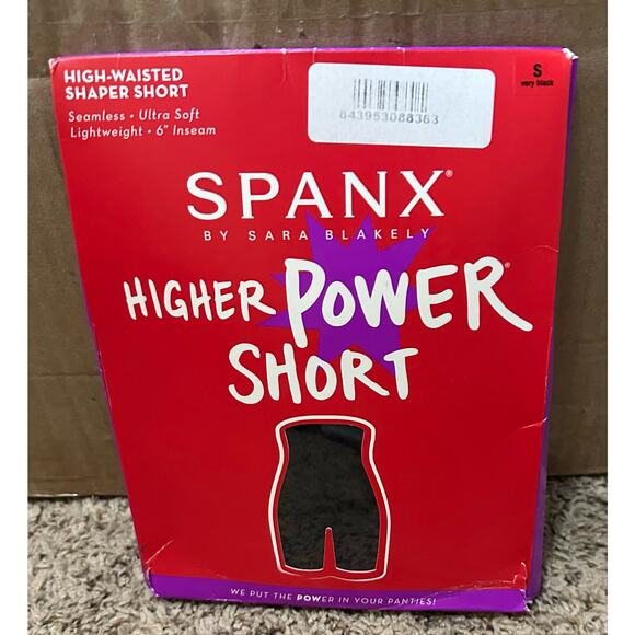 Spanx Higher Power Shorts Higher Waisted Shaper Shorts Size Small Black New - Picture 1 of 4